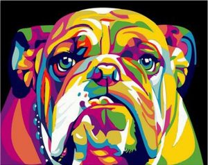 Abstract Bulldog Paint By Number