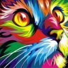 Abstract Cat Animals Paint By Number