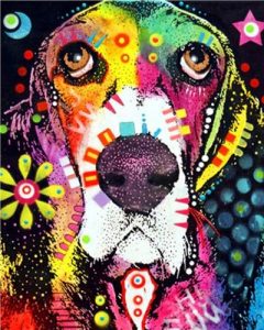 Abstract Colorful Dog Paint By Number