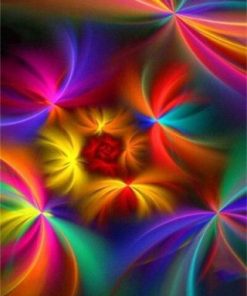 Abstract Colorful Fractal Paint By Number