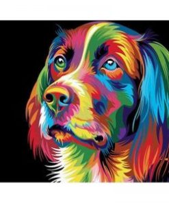 Abstract Dog Paint By Number