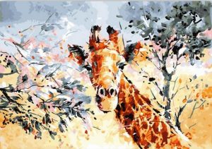 Abstract Giraffe Paint By Number