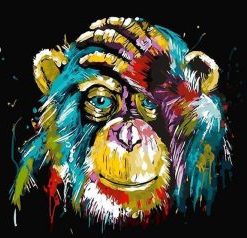 Abstract Monkey Paint By Number