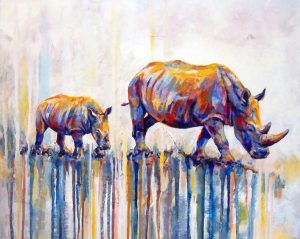 Abstract Rhino Paint By Number