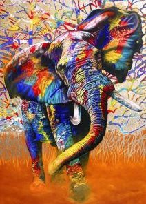 African Bull Elephant Paint By Number