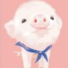 Cute Pink Pig Paint By Number