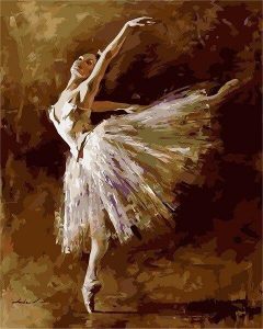 Ballerina Dancer Tilting Paint By Number