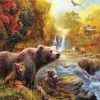 Bears By Stream Paint By Number