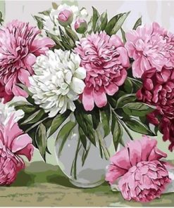 Blooming Peonies Vase Paint By Number