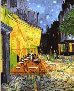 Café Terrace At Night Paint By Number