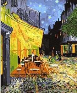 Café Terrace At Night Paint By Number