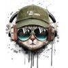 Cat Listening To Music Paint By Number