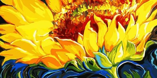 Closeup Sunflower Paint By Number