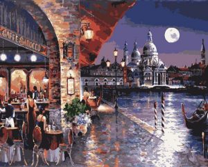 Coffee Shop At Venice Paint By Number