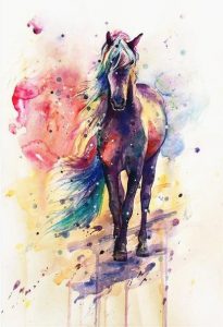 Colored Horse Paint By Number