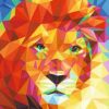 Colorful Cubism Lion Paint By Number