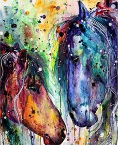 Colourful Horses Paint By Number