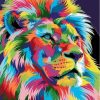 Colorful Lion Paint By Number