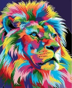 Colorful Lion Paint By Number