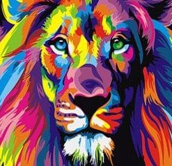 Colorful Lions Paint By Number