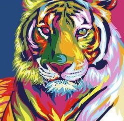 Colorful Tiger Paint By Number