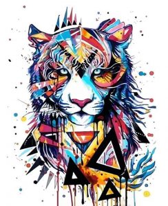 Colorful Tiger Paint By Number