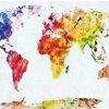 Colourful World Map Paint By Number