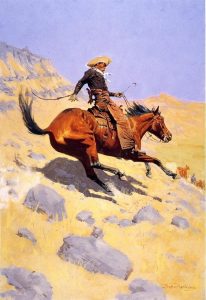 Cowboy On His Horse Paint By Number