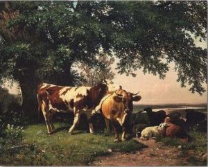 Cows Under The Trees Paint By Number