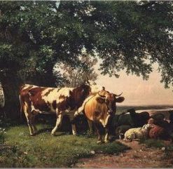 Cows Under The Trees Paint By Number