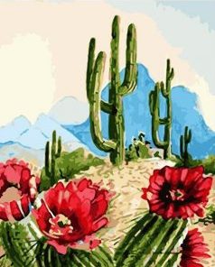 Desert Cactus Paint By Number