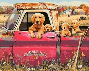 Dogs In Trucks Paint By Number
