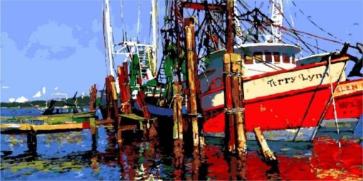 Fishing Boat Paint By Number