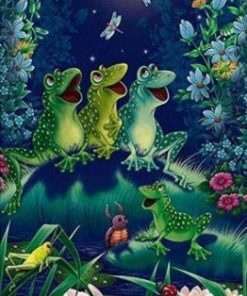 Frogs In Swamp Paint By Number