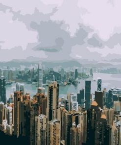 Hong Kong Skyline Paint By Number