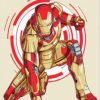 Gold Iron Man Paint By Number