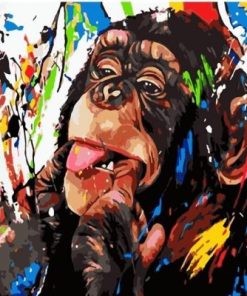 Colorful Funny Monkey Paint By Number