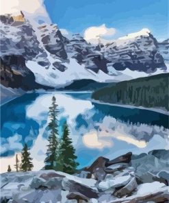 Moraine Lake Canada paint by numbers