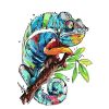 Multicolor Chameleon Paint By Number