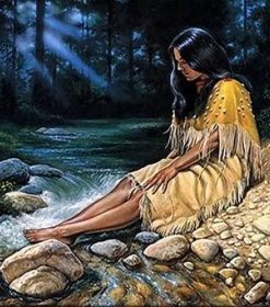 Native American Woman Paint By Number