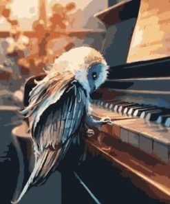 Owl On Piano Paint By Number