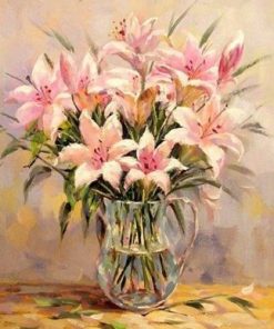 Pink Lily Flower Paint By Number