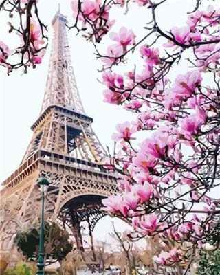 Pink Blossom In Paris Paint By Numbers