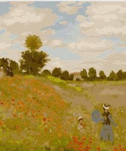 Poppy Field Monet paint by numbers