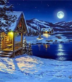 Pretty Christmas Night Paint By Number