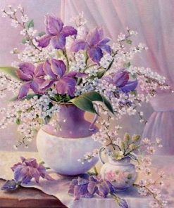 Purple Flower Paint By Number