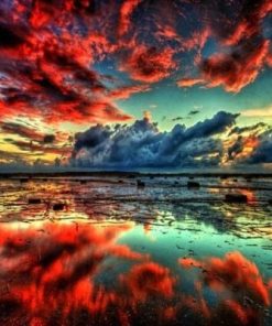 Red Clouds Paint By Number