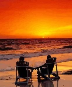 Romantic Couple In Beach Paint By Number