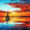 Sailboat At Sunset Paint By Number