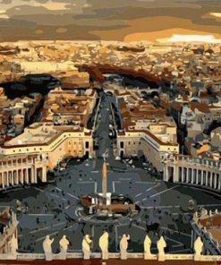 Saint Peter's Square In Vatican Paint By Number